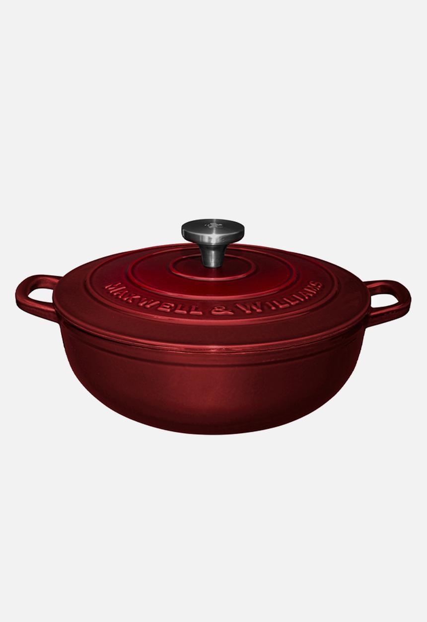 Maxwell & Williams - MW Cast Iron Round Casserole - Merlot