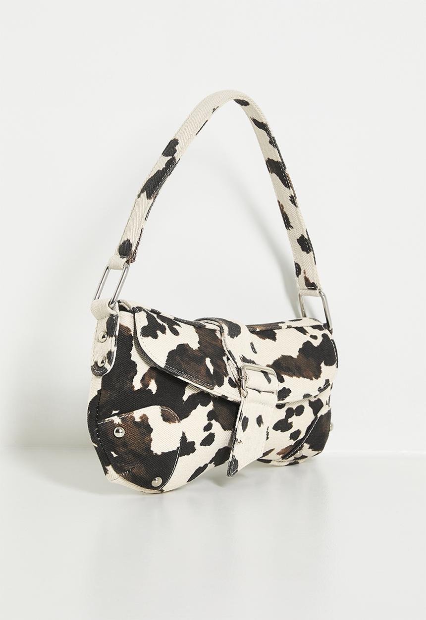 Tessa Design - Saddle bag with adjustable shoulder strap - cow print
