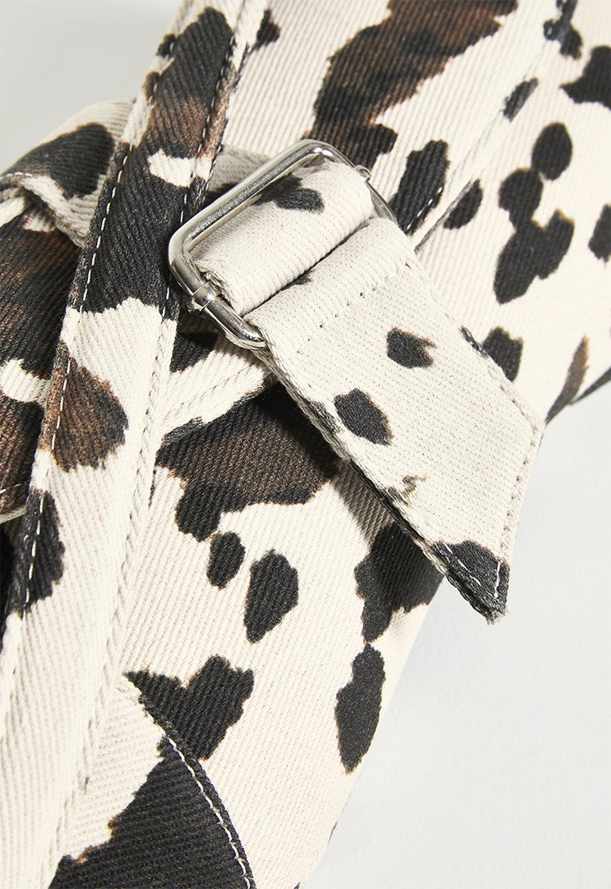 Tessa Design - Saddle bag with adjustable shoulder strap - cow print