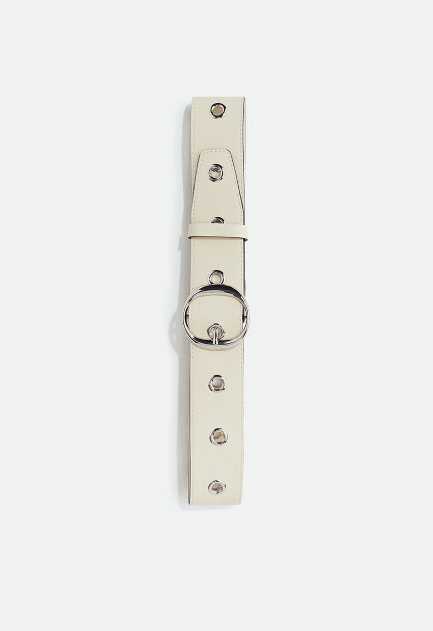 H&M - Eyelet belt - cream