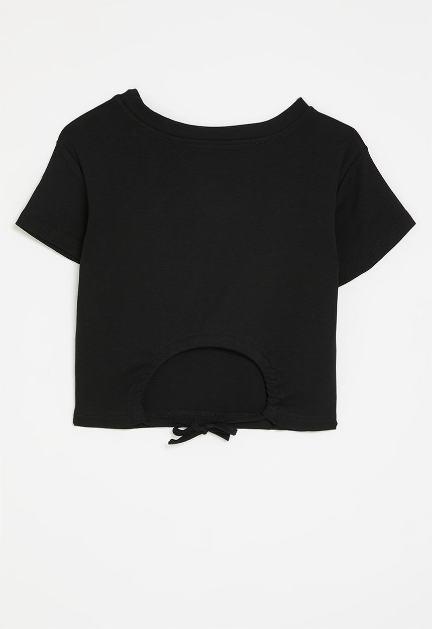 Pop Candy - Bow print tee-black