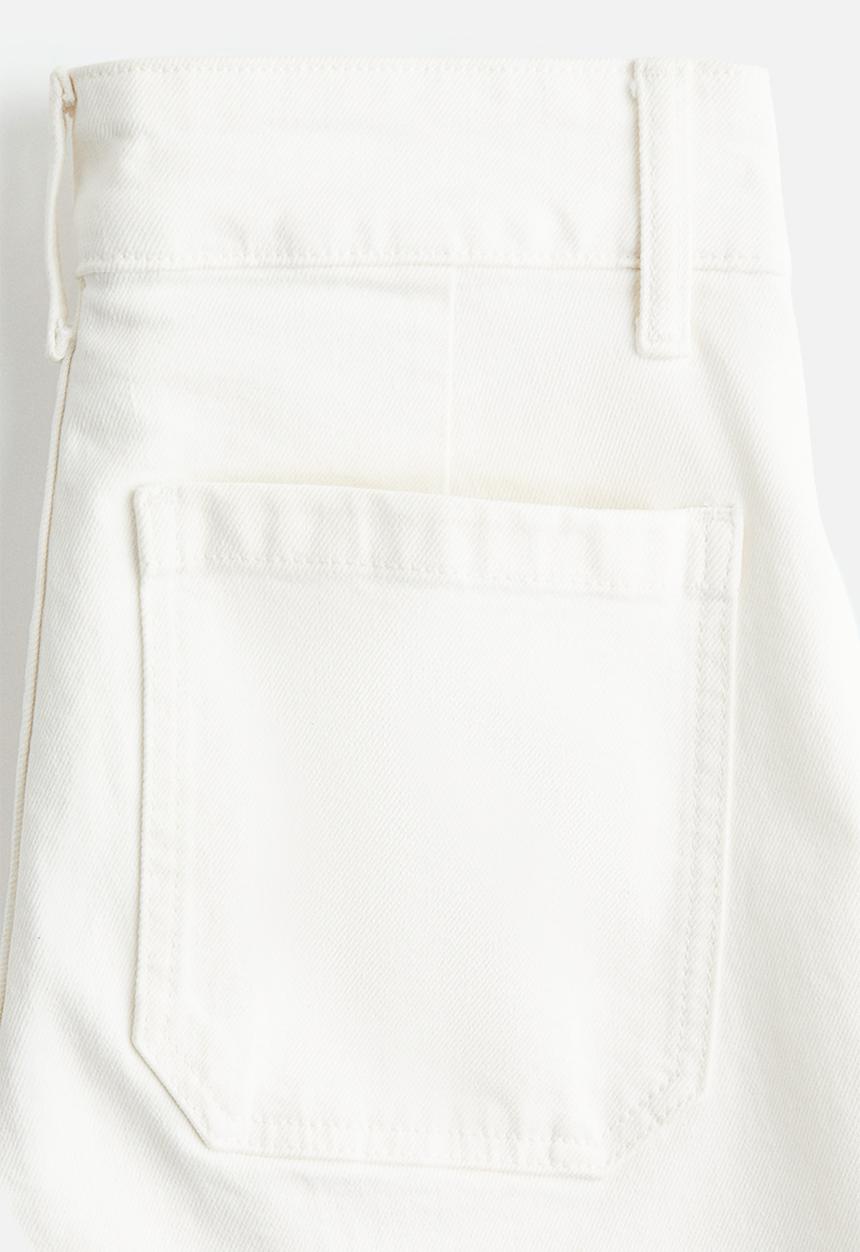 H&M - Wide high jeans - white