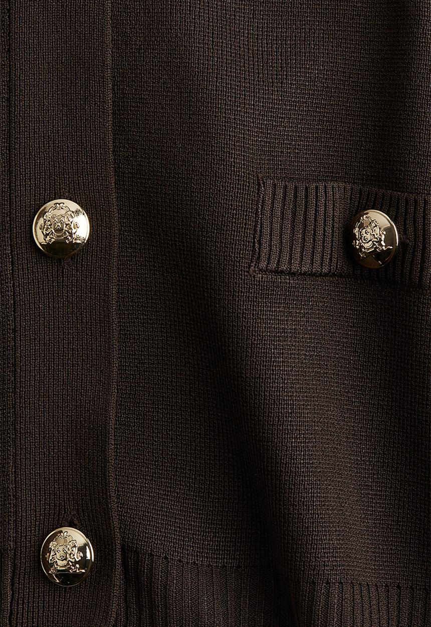 H&M - Fine-knit cardigan - dark brown