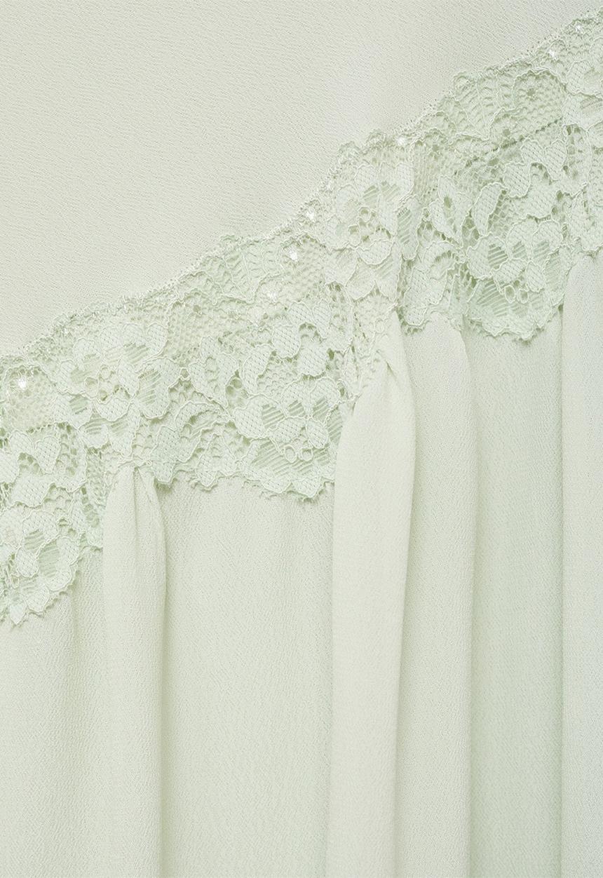 MANGO - Dress Greta - Light Pastel Green