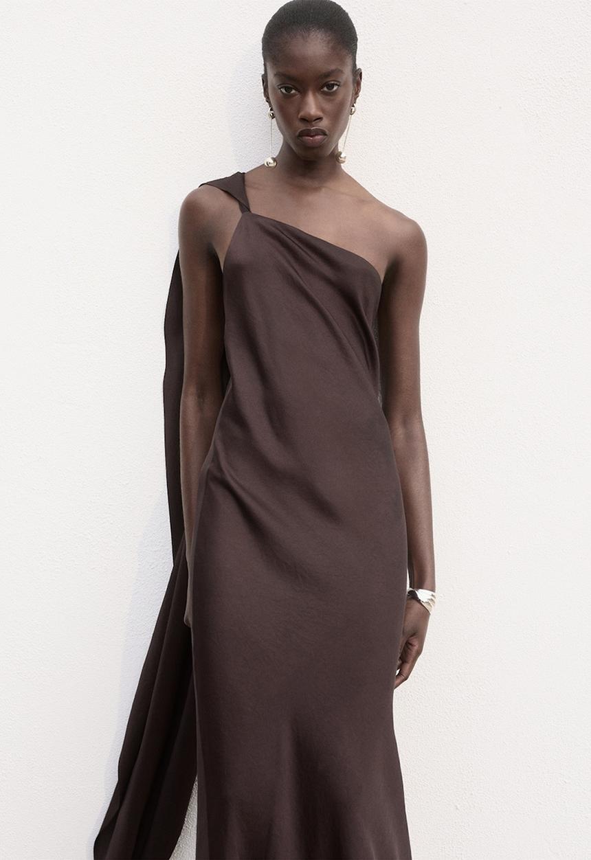 MANGO - Dress Fiore - Brown