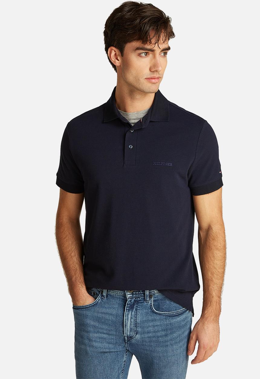Tommy Hilfiger - Tonal Monotype Reg Polo - Navy