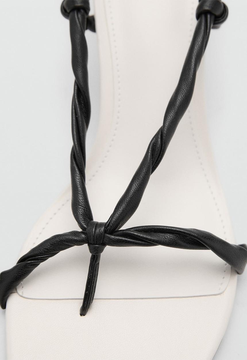 MANGO - Astrid heel - white & black