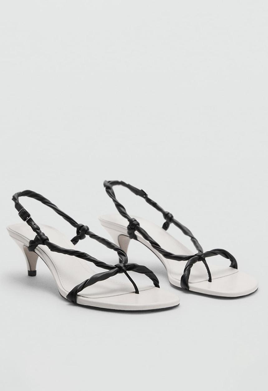 MANGO - Astrid heel - white & black