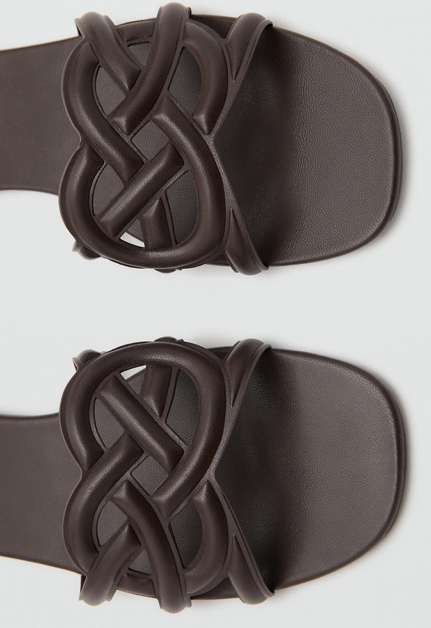 MANGO - Marino slide - dark brown