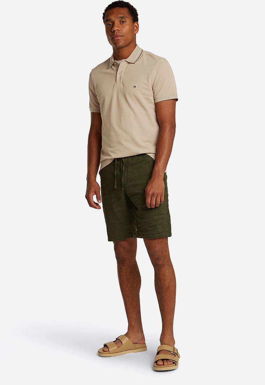 Tommy Hilfiger - Placket Interest Reg Polo-Sandalwood