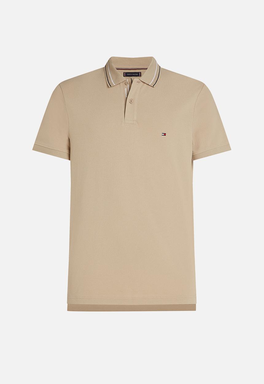 Tommy Hilfiger - Placket Interest Reg Polo-Sandalwood