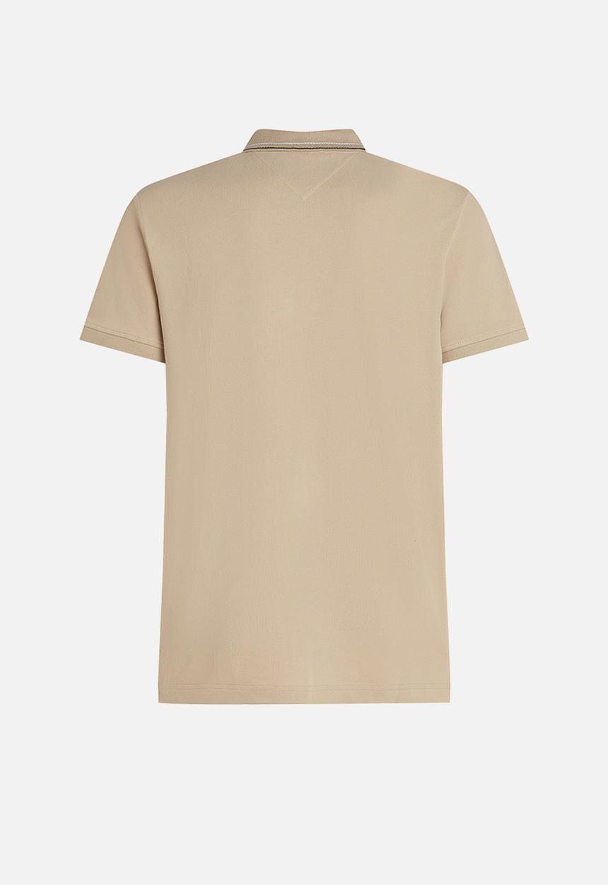 Tommy Hilfiger - Placket Interest Reg Polo-Sandalwood