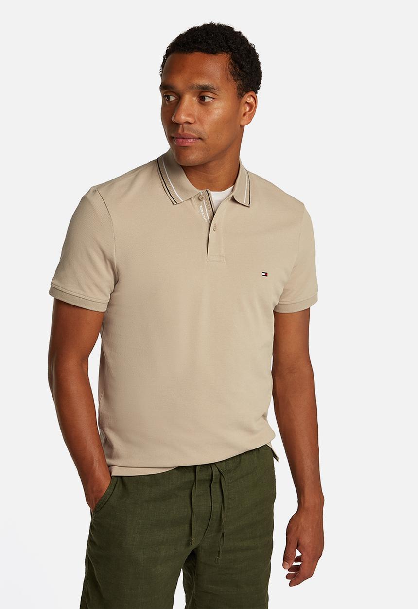 Tommy Hilfiger - Placket Interest Reg Polo-Sandalwood