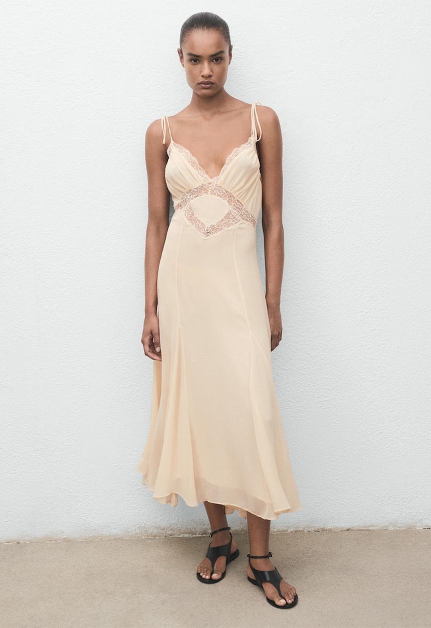 MANGO - Dress Garbo - Neutral