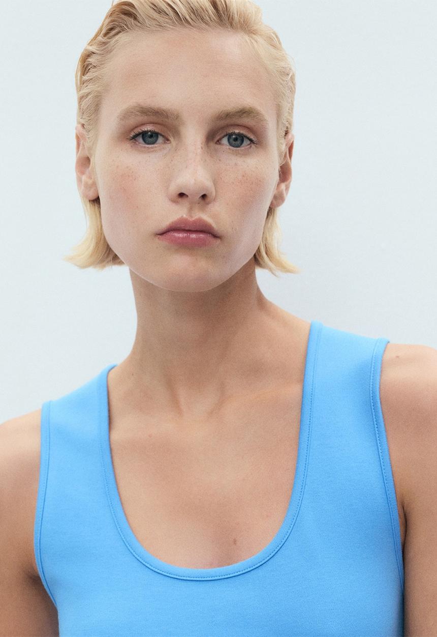 MANGO - Dress Bowser - Medium Blue