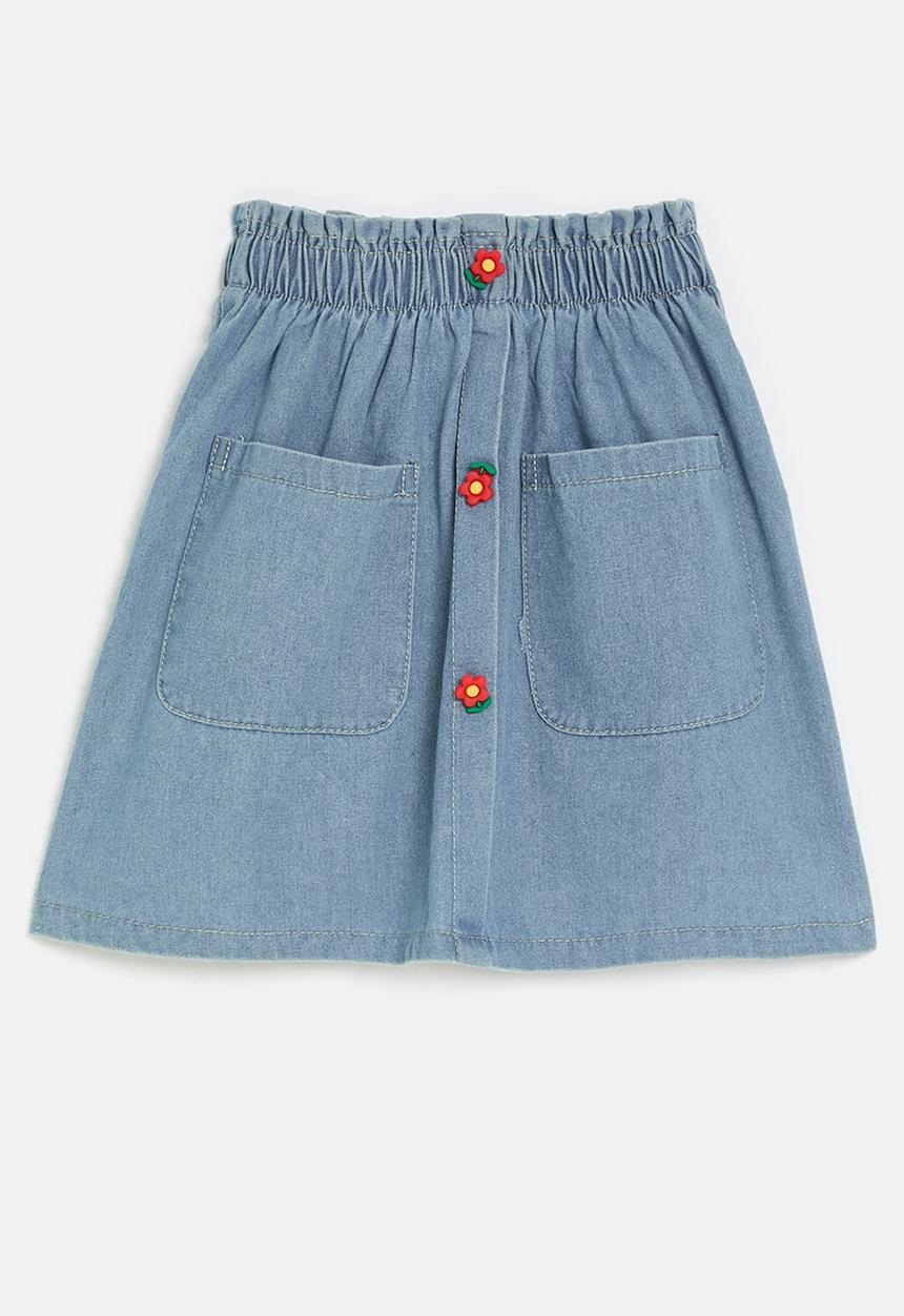 Pop Candy - Paper bag waist skirt - blue