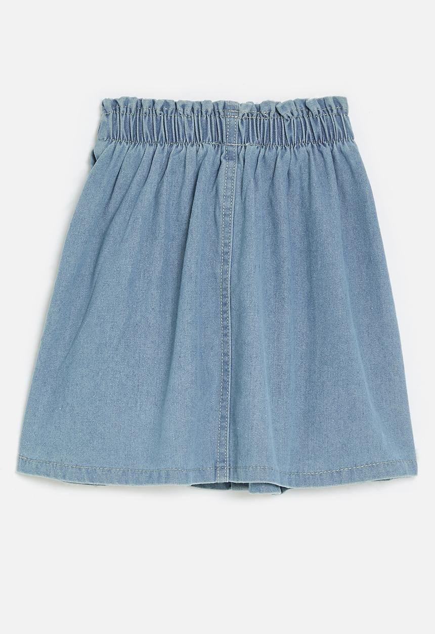 Pop Candy - Paper bag waist skirt - blue