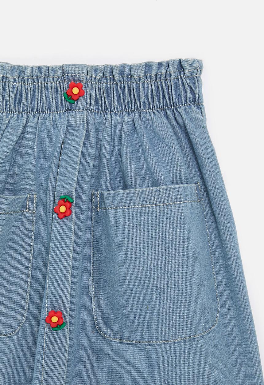 Pop Candy - Paper bag waist skirt - blue