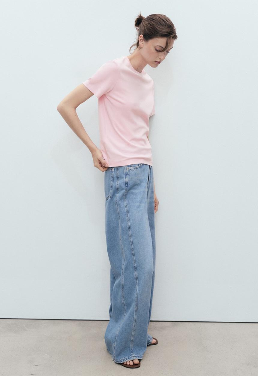 MANGO - Camiseta Rita - Light Pastel Pink