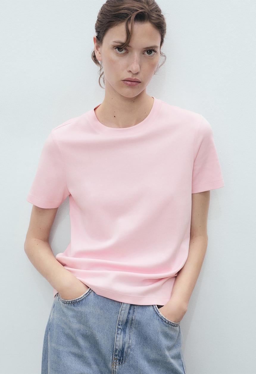 MANGO - Camiseta Rita - Light Pastel Pink