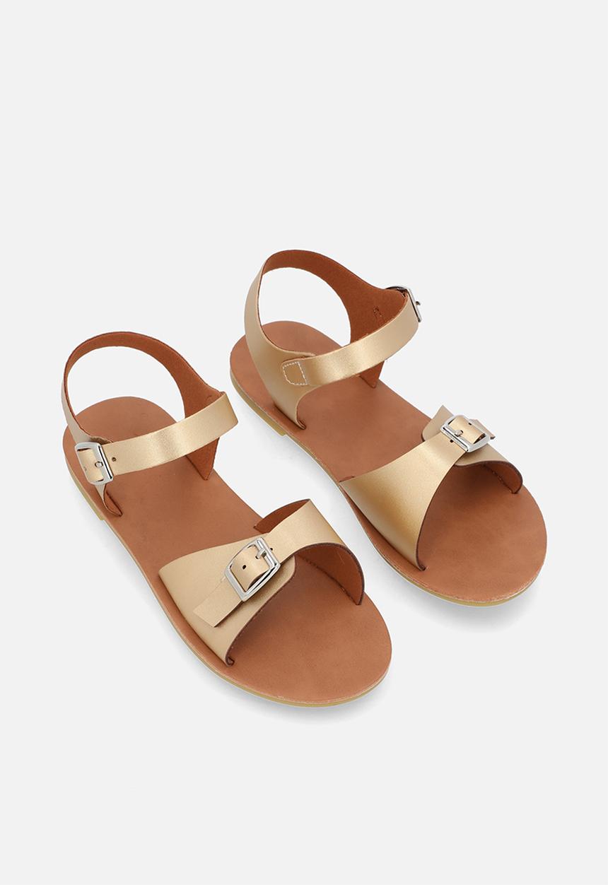 Pop Candy - Twin buckle sandals - gold