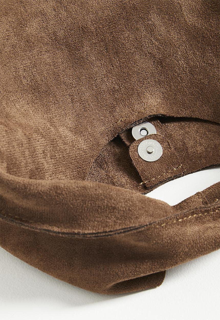 Tessa Design - Suede unstructured tote bag - brown