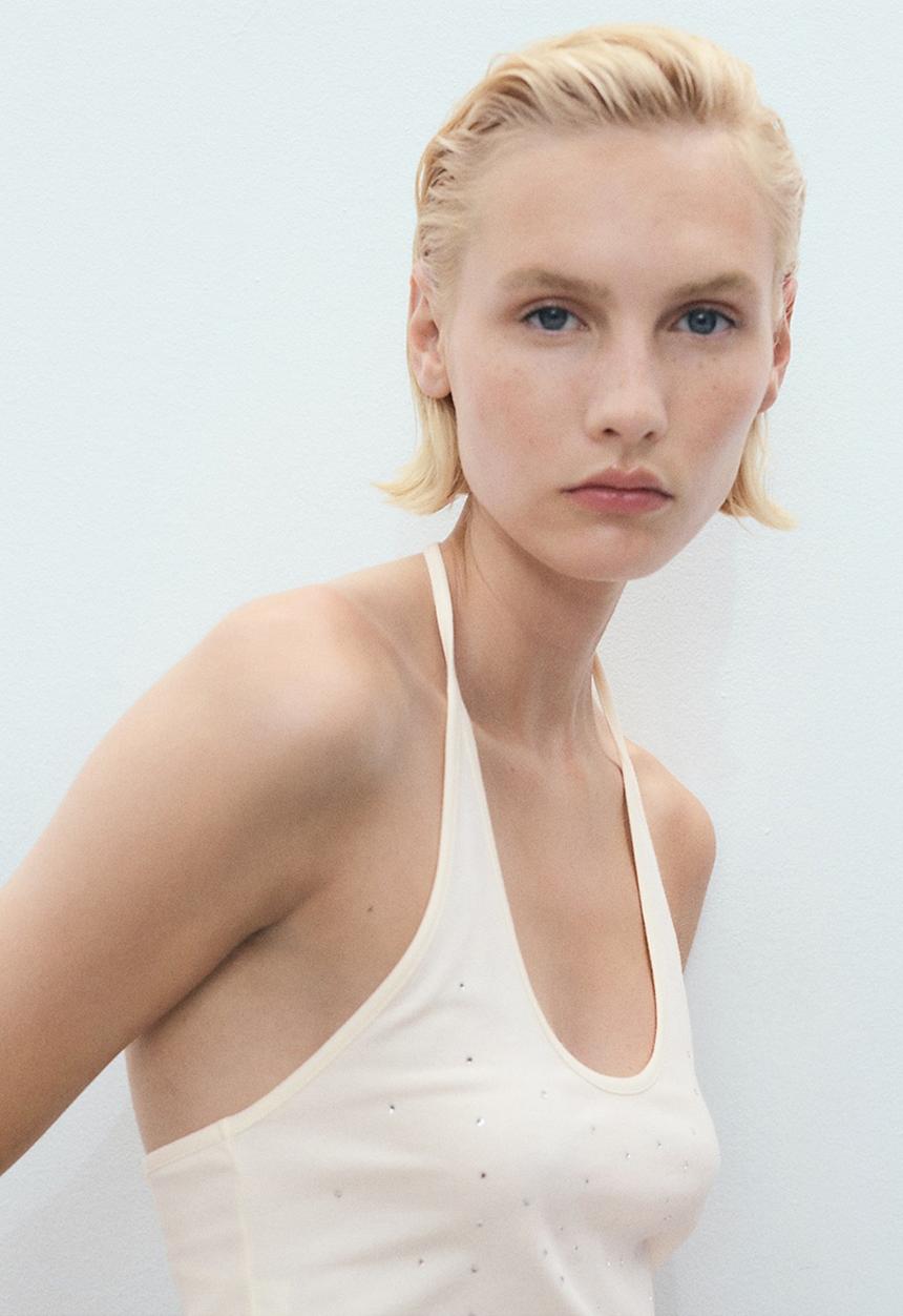MANGO - Top Star - White