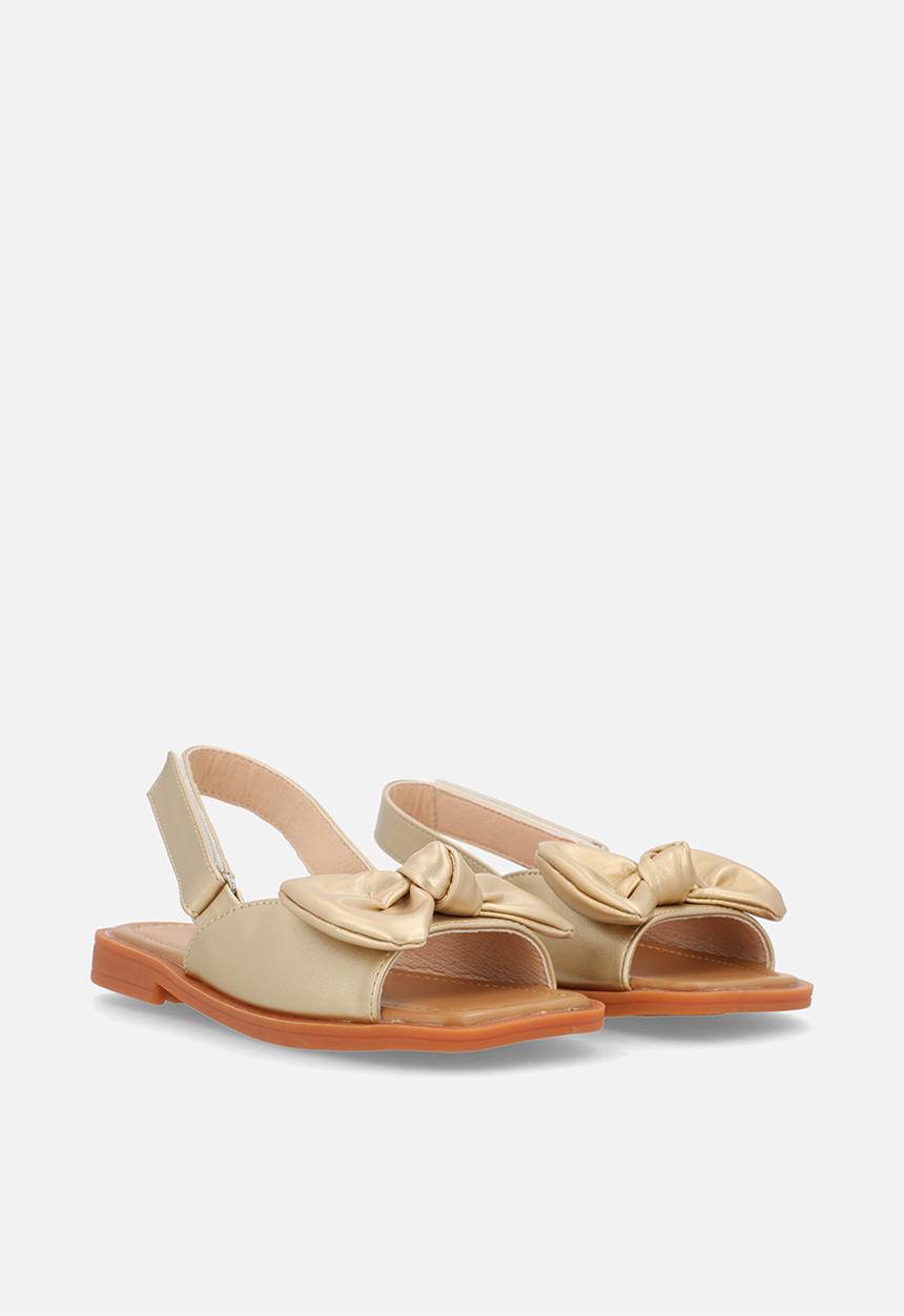 Pop Candy - Bow décor sandals - gold