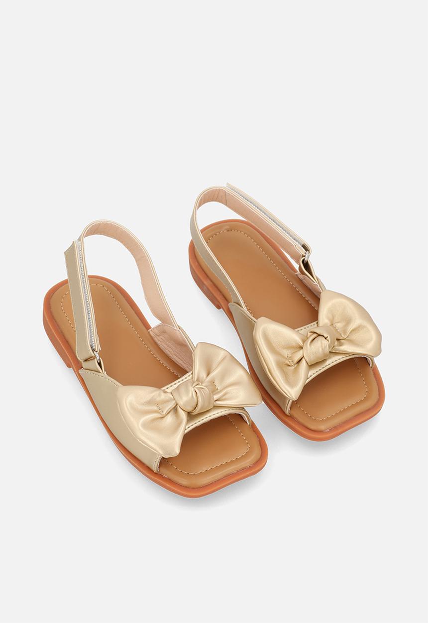 Pop Candy - Bow décor sandals - gold