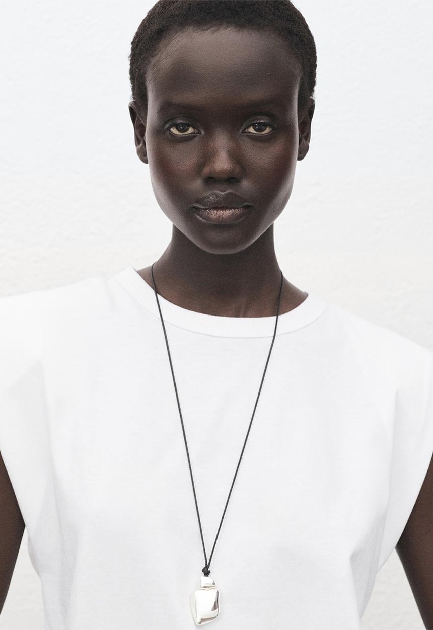MANGO - T-Shirt Viri  -  White