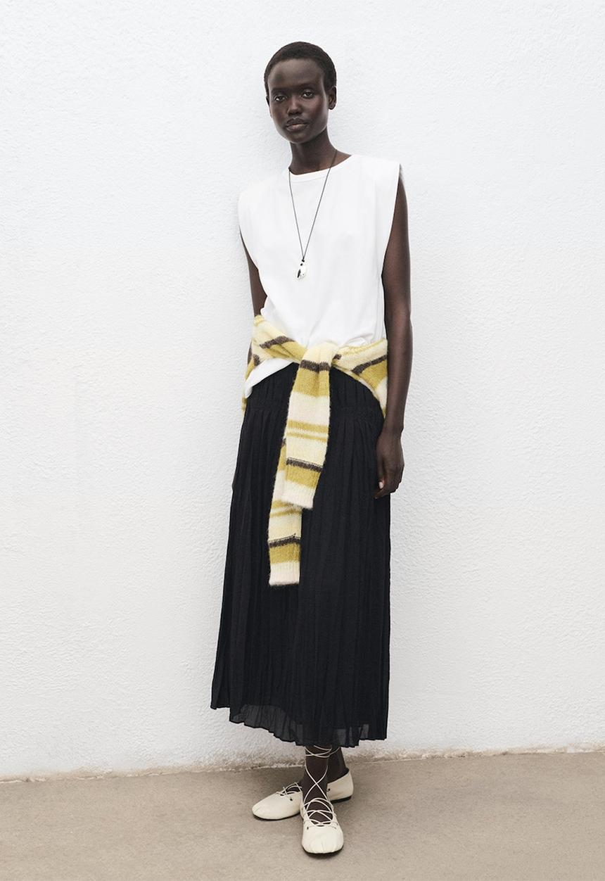 MANGO - T-Shirt Viri  -  White