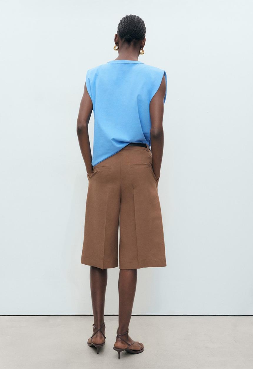 MANGO - T-Shirt Viri - Medium Blue