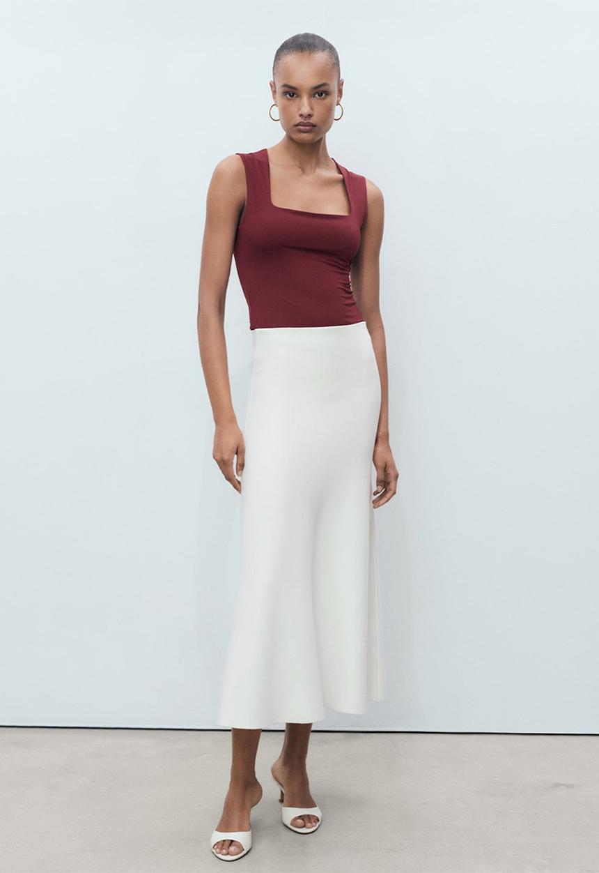 MANGO - Top Rayo - Dark Red