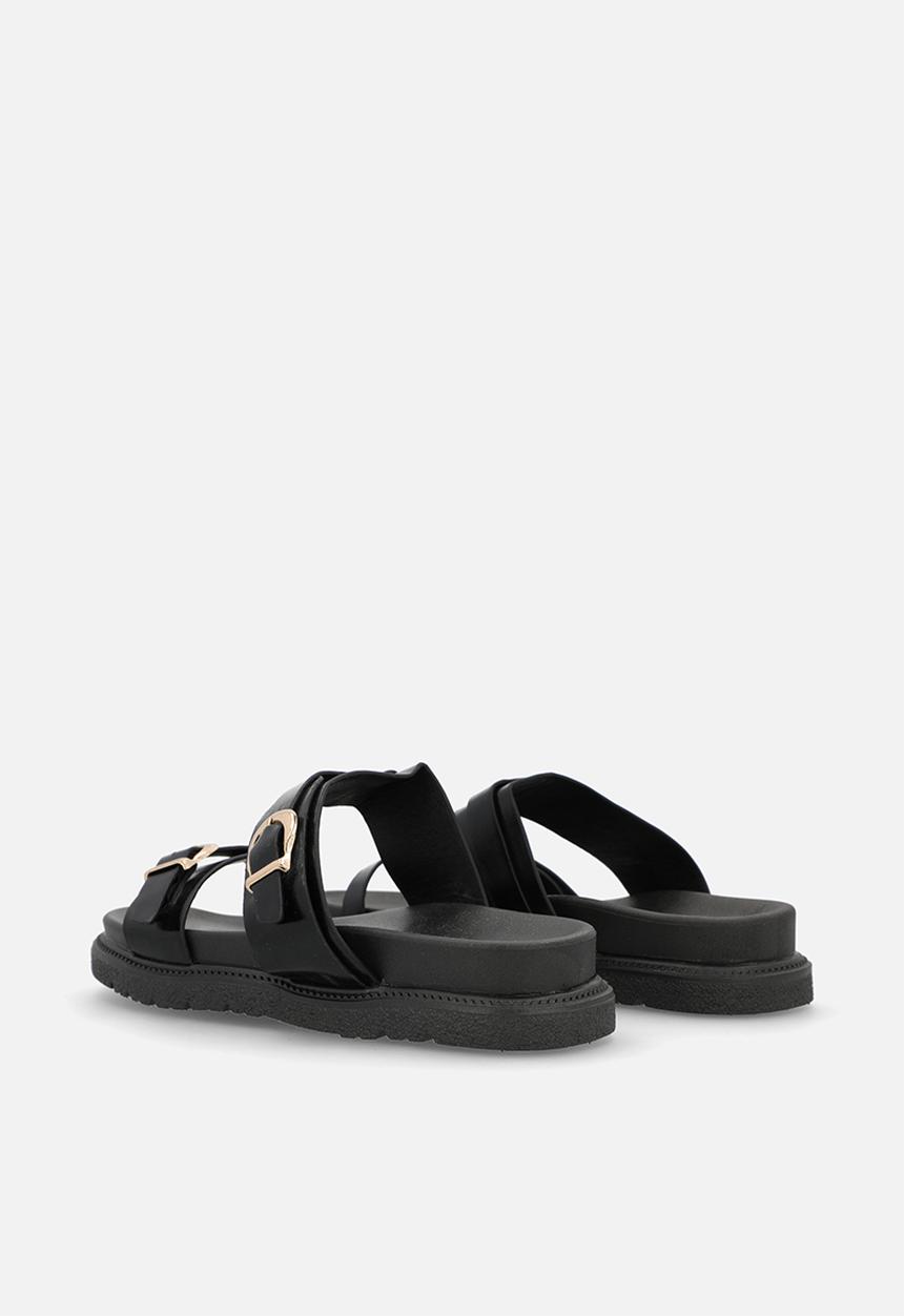 Pop Candy - Twin strap sandals - black