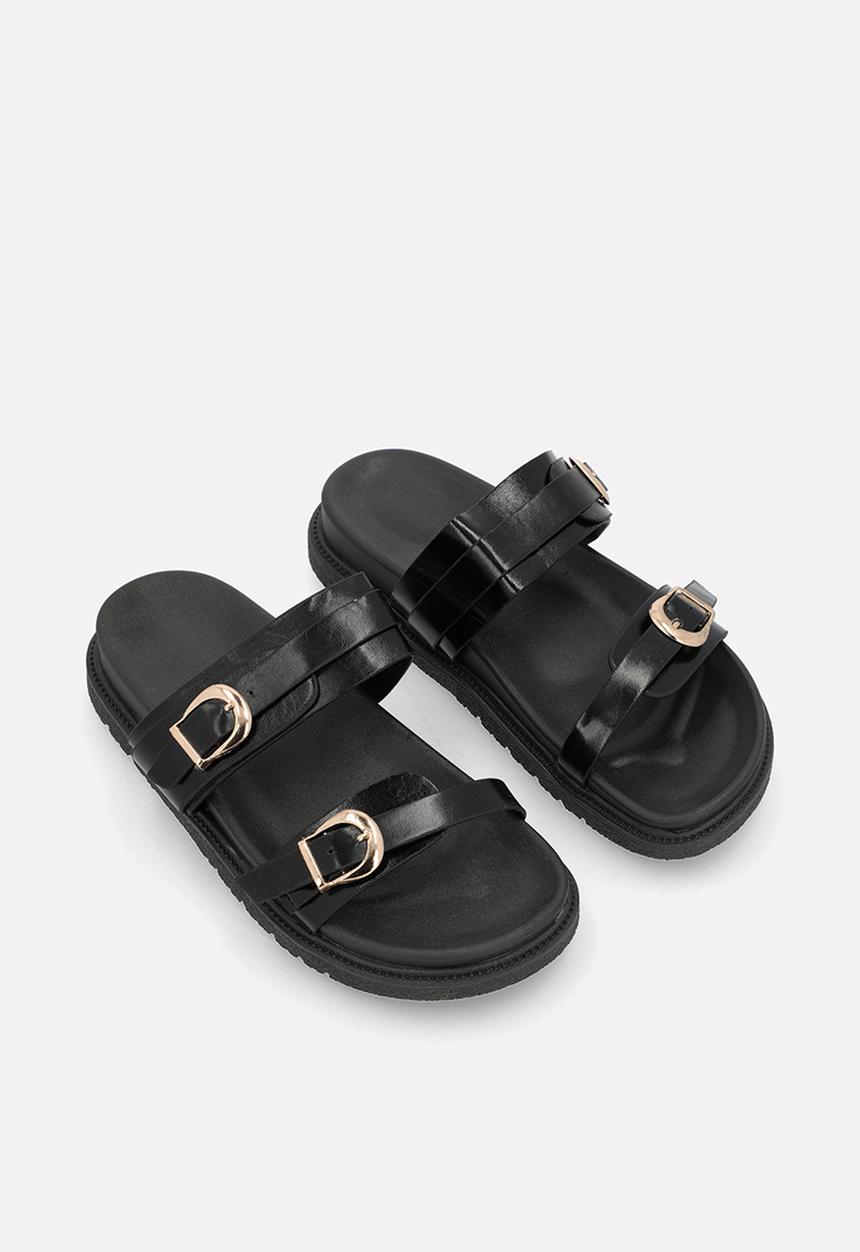 Pop Candy - Twin strap sandals - black
