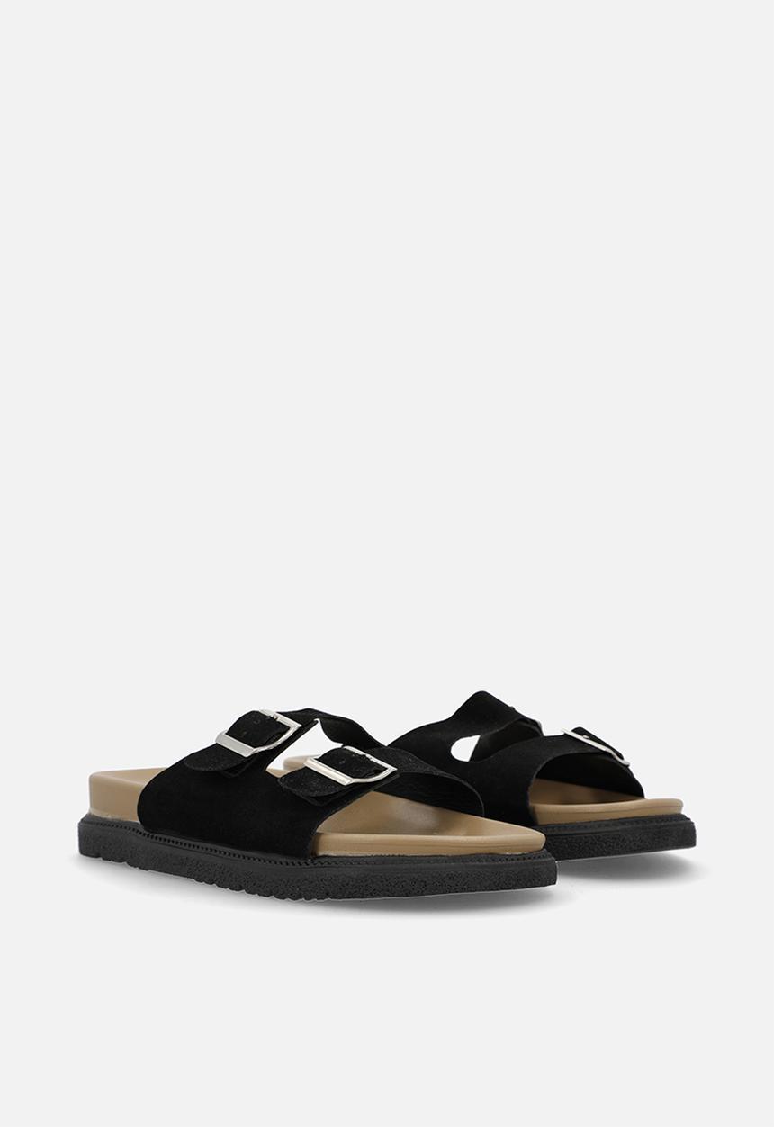 Pop Candy - Twin buckle sandals - black