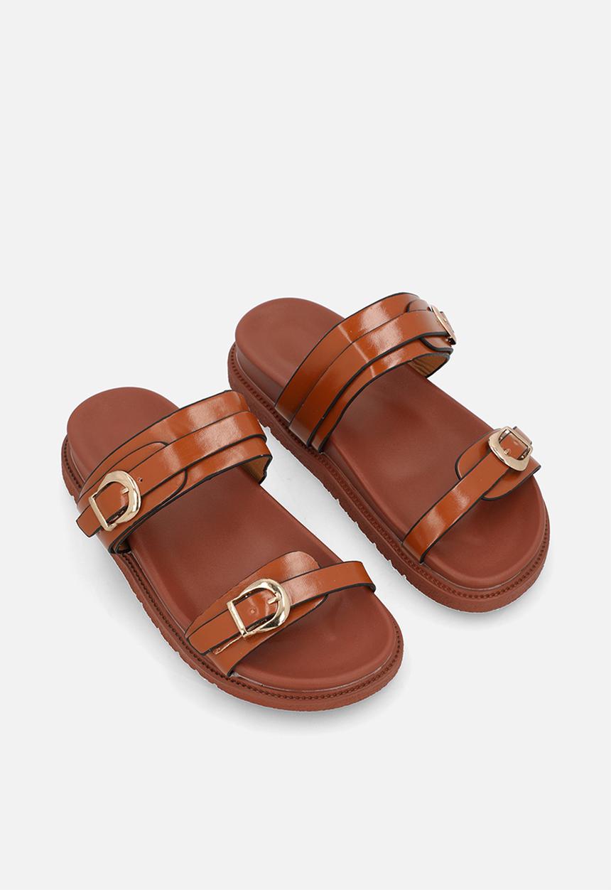 Pop Candy - Twin strap sandals - brown