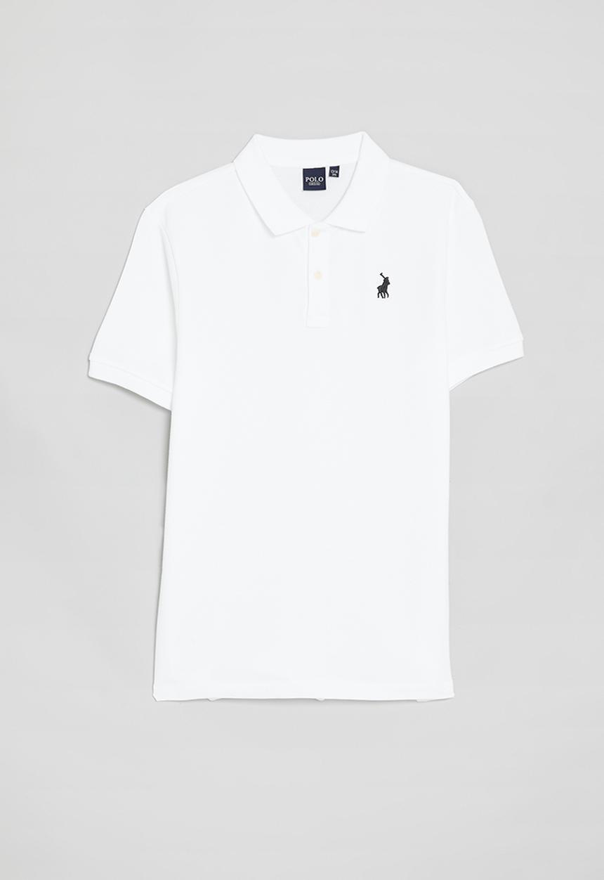POLO - Core boys austin short sleeve golfer - white