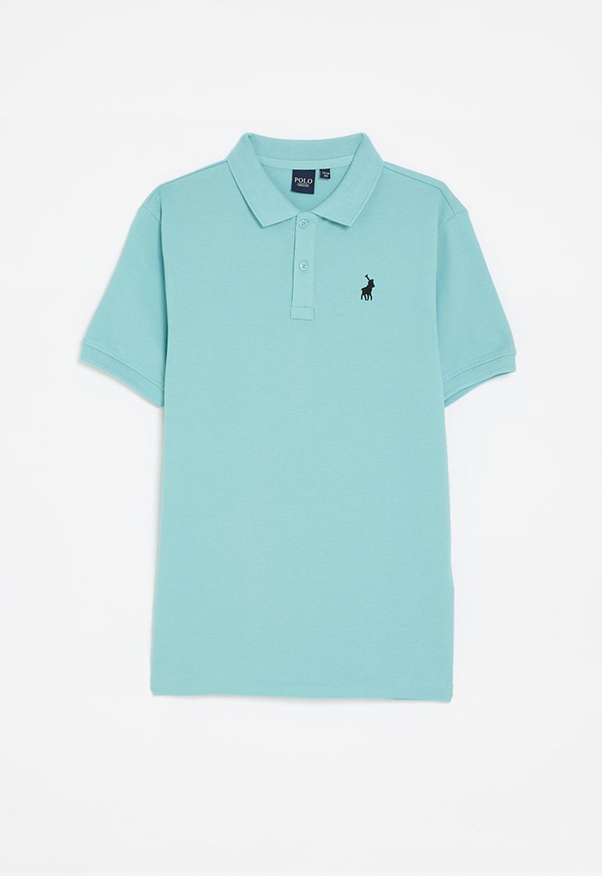 POLO - Boys austin short sleeve golfer - ocean