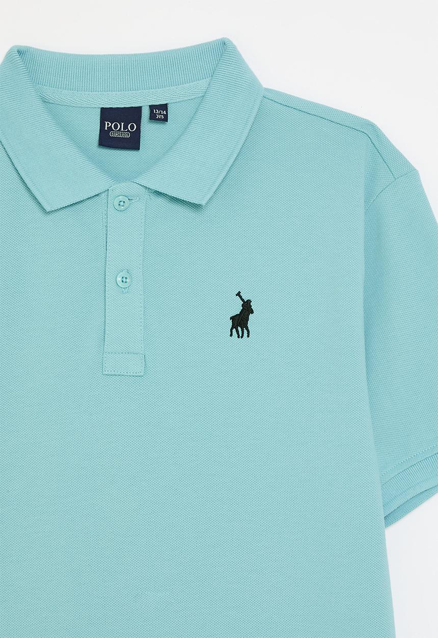 POLO - Boys austin short sleeve golfer - ocean