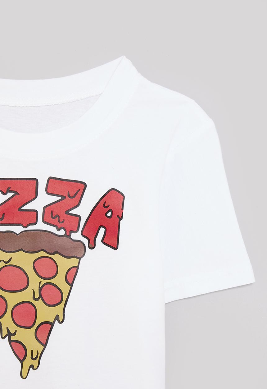 Pop Candy - Pizza placement print tee - white