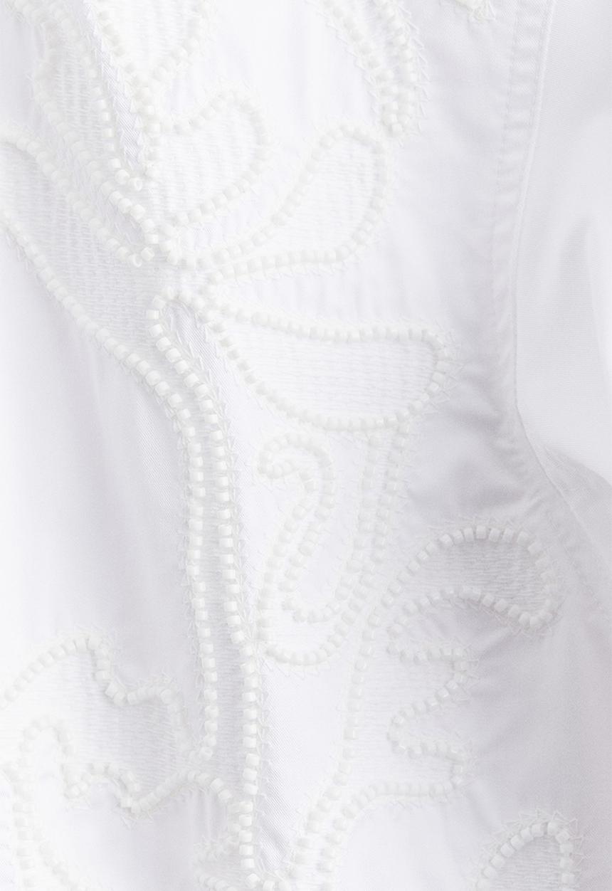 H&M - Embroidered cotton shirt - white