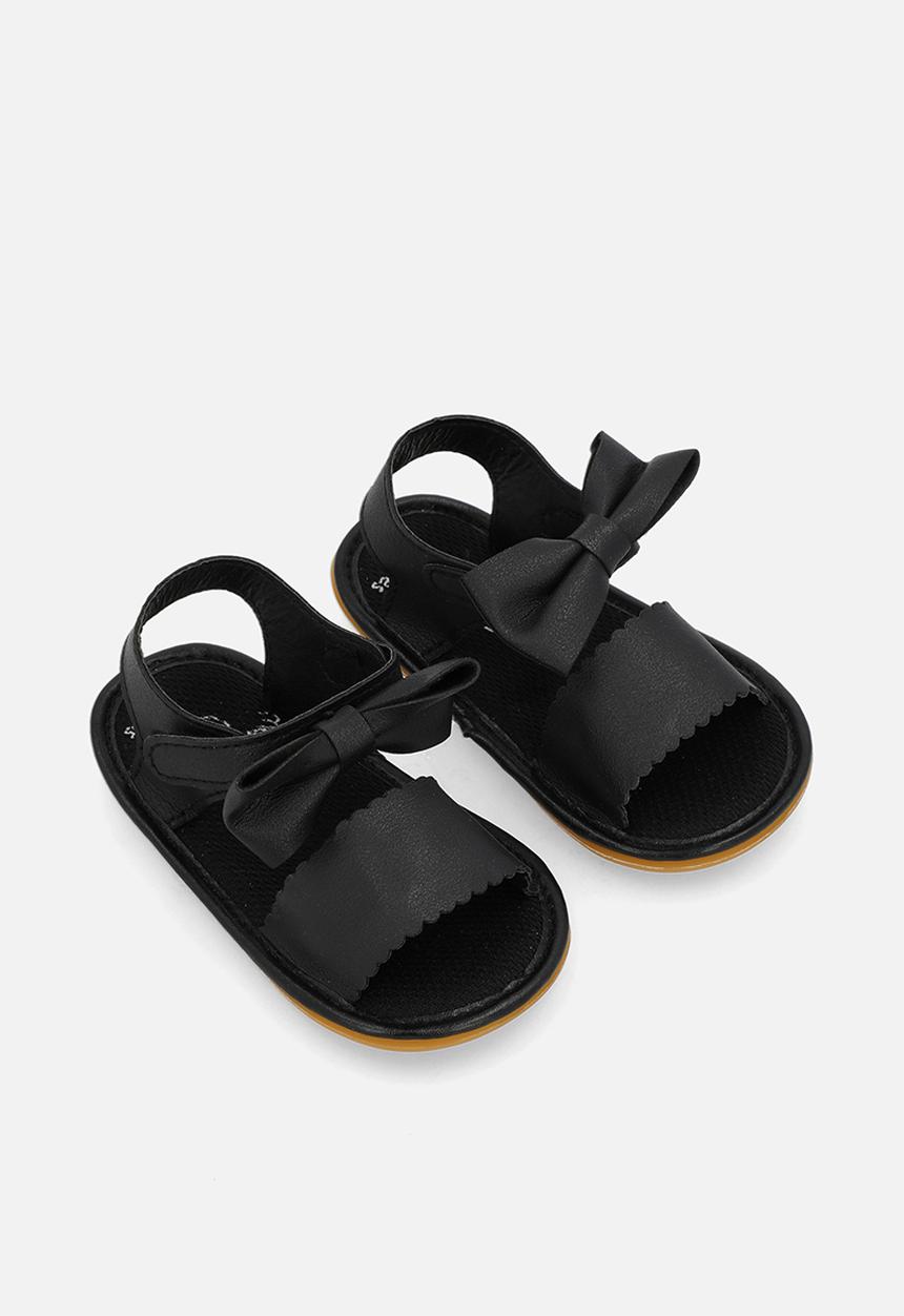 Pop Candy - Bow décor sandals - black