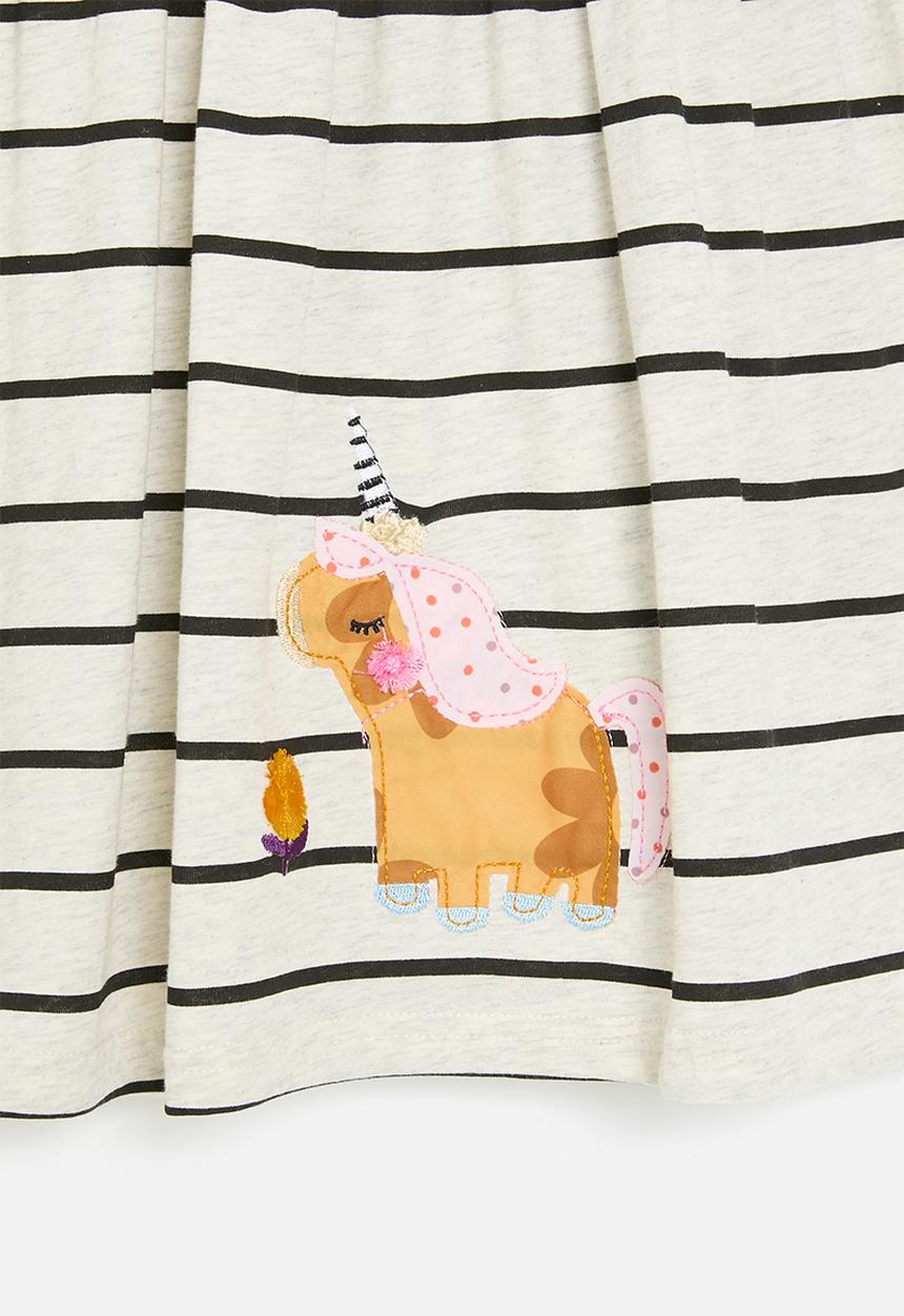 Pop Candy - Striped dress - black & ecru