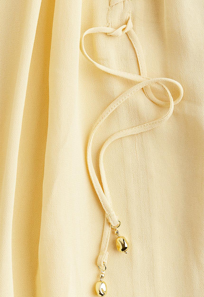 H&M - Oversized chiffon blouse - light yellow