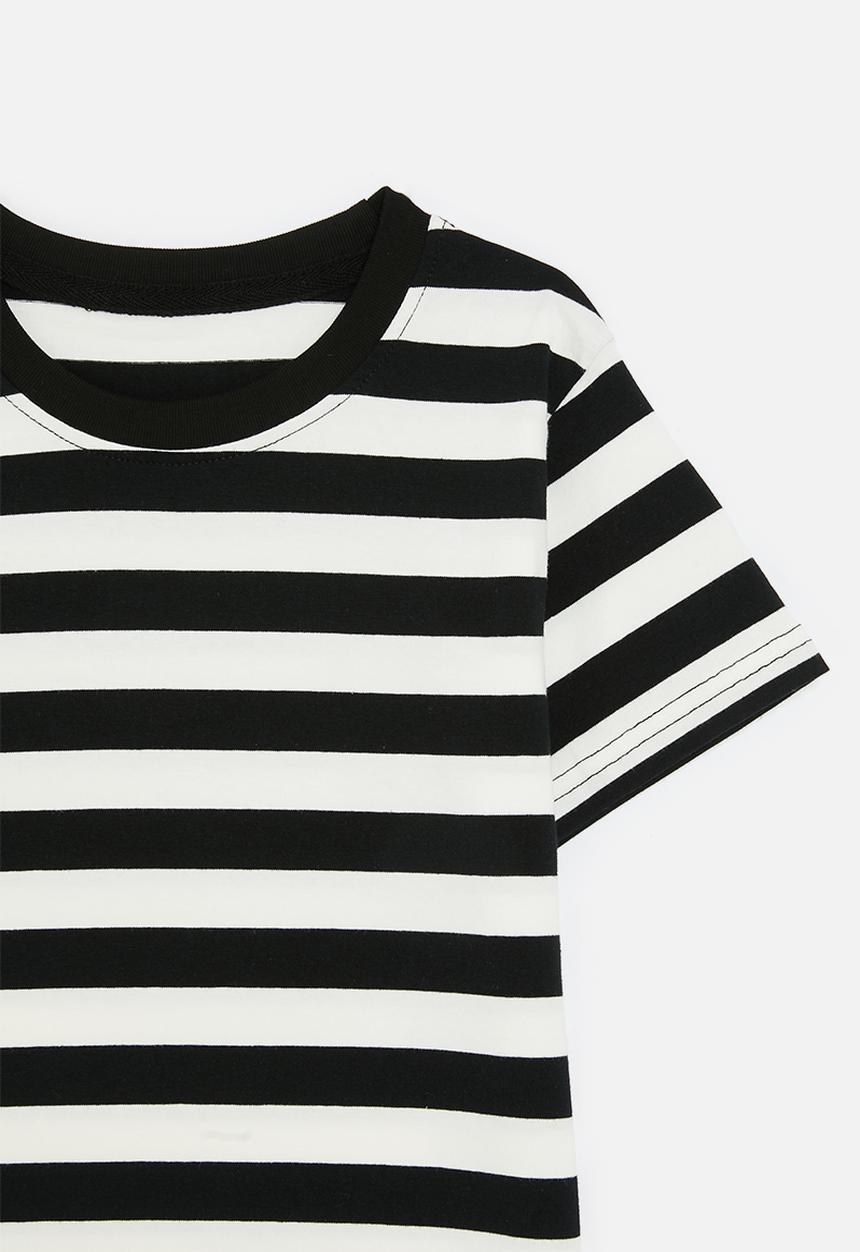 Pop Candy - Striped tee - black & white