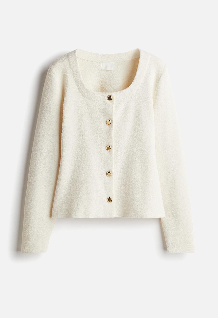 H&M - Waisted cardigan - cream