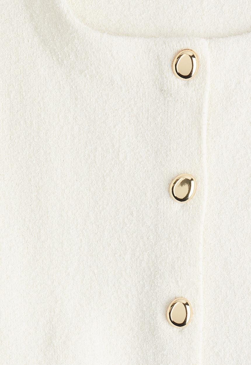 H&M - Waisted cardigan - cream