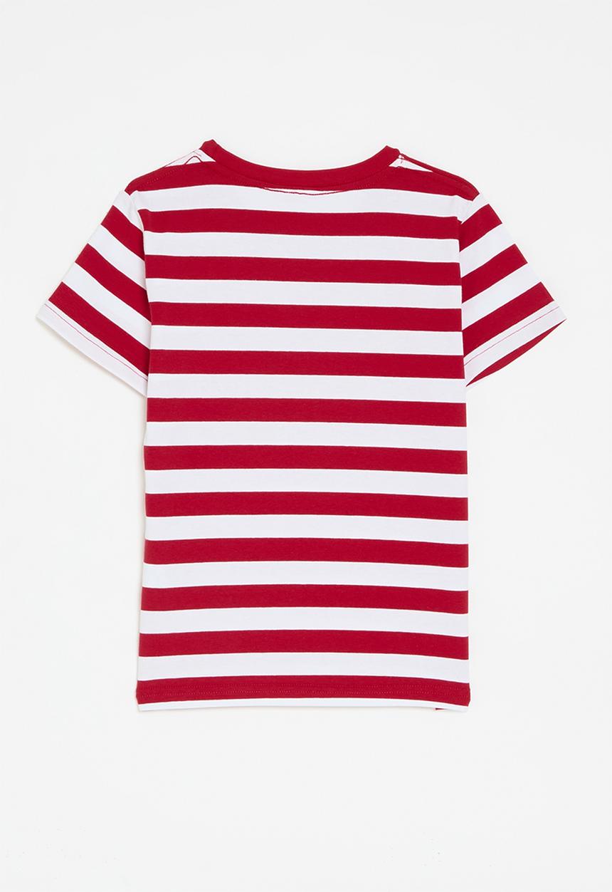 Pop Candy - Striped tee - red & white