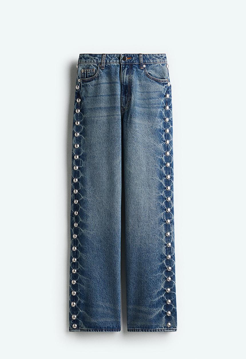H&M - Studded jeans - denim blue